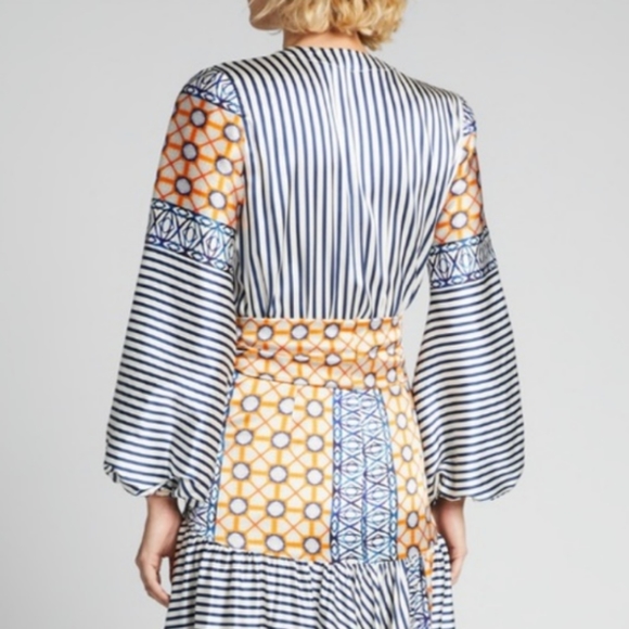 Silvia Tcherassi Mixed Print Silk Dress - Picture 4 of 10